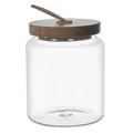 Elegant Glass Jar with Acacia Wood Lid 13 cm