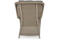 Outdoor Armchair with Footstool SONATA, grey