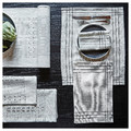 VÅRARV Place mat, dark grey/natural, 35x45 cm