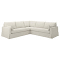 HYLTARP Cover for corner sofa, 4-seat, Gransel natural