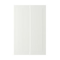 STENSUND 2-p door f corner base cabinet set, white, 25x80 cm