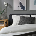 BJÖRKGRÅMAL Cushion cover, black/white, 50x50 cm