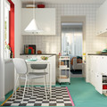 VIHALS / VIHALS Table and 2 chairs, white white/white Tibbleby beige-grey, 74x74 cm