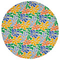 PILLERSTARR Tablecloth, multicolour round, 150 cm