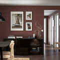 BESTÅ Storage combination with drawers, black-brown/Selsviken/Stubbarp high-gloss/black smoked glass, 180x42x74 cm