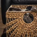 LUSTIGKURRE Basket, natural water hyacinth, seagrass, 32x33x32 cm