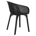 Set of 4 Chairs Dacun, in-/outdoor, black