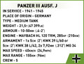 Cobi Blocks Historical Collection WWII Panzer III Ausf. J 590pcs 8+