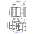 ENHET Bathroom, anthracite, 140x43x65 cm