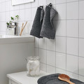 FREDRIKSJÖN Washcloth, dark grey, 30x30 cm