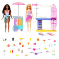 Barbie Beach Boardwalk Playset Barbie “Brooklyn” & “Malibu” Dolls HNK99 3+