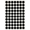 VÄNDPLATS Rug, low pile, white/black dotted, 133x195 cm