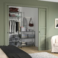 OMAR Shelving unit with clothes rail, with 1 shelf/galvanised, 186x50x201 cm