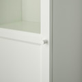 BILLY / OXBERG Bookcase with panel/glass door, white/glass, 40x30x202 cm