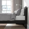 MALM Bed frame, high, black-brown/Lindbåden, 90x200 cm