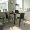 SANDSBERG / PÅBODA Table and 2 chairs, black/black/Remmarn dark grey, 67 cm