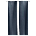 SANELA Curtains, 1 pair, dark blue, 140x300 cm