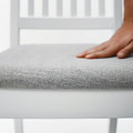 ROSENTORP / NÄSINGE Table and 4 chairs, white/Tibbleby beige-grey white, 155/215x87 cm