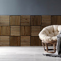 Stegu Decorative Wooden Panel Lamella Linea, light oak, 0.58sqm