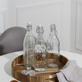Glass Bottle 1L, stripes