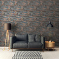 GoodHome Vinyl Wallpaper on Fleece Smara, slate