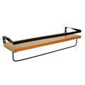 Kitchen Wall Shelf Indu, black/natural