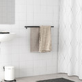 SKOGSVIKEN Towel rail, black, 60 cm