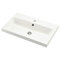 BACKSJÖN Wash-basin, white, 80x48 cm