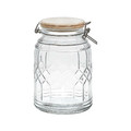 Glass Storage Jar with Bamboo Lid 1.8l