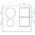 KOLSTAN Induction hob, IKEA 500 black, 58 cm