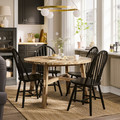 SKOGSTA / SKOGSTA Table and 4 chairs, acacia/black, 120 cm