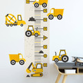 Wall Height Chart Height Measure 50-160cm | Construction Vehicles Yellow