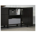 BESTÅ Storage combination with drawers, Lappviken black-brown, 180x42x74 cm