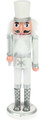 Nutcracker Christmas Decoration 28cm, white, hat