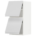 METOD Wall cabinet horizontal w 2 doors, white/Voxtorp high-gloss/white, 40x80 cm