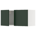 METOD Wall cabinet with 2 doors, white/Havstorp deep green, 80x40 cm