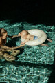 Vanilla Copenhagen Inflatable Swim Ring Baby Ocean Print Oyster Grey 1-3y