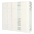 PAX / BERGSBO Wardrobe combination, white white/white, 255x60x236 cm
