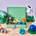 GLIS Box with lid, green, 34x21 cm