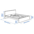MALM Bed frame with mattress, white stained oak veneer/Valevåg extra firm, 180x200 cm
