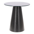 Coffee Table Soleilo 60cm, glass, round, black