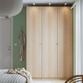 PAX / FORSAND Wardrobe combination, white stained oak effect/white stained oak effect, 150x60x236 cm