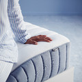 VALEVÅG Pocket sprung mattress, medium firm/light blue, 80x200 cm