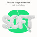 GREEN CELL Cable USB-C-USB-C PowerFlex 100W, silicone, 1.2m, white