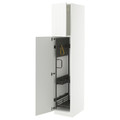 METOD High cabinet with cleaning interior, white/Stensund white, 40x60x200 cm
