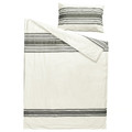 JÄTTEFRÄKEN Duvet cover and pillowcase, white/dark grey, 150x200/50x60 cm