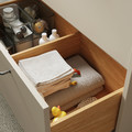HAVBÄCK Wash-stand with drawers, beige, 80x48x63 cm
