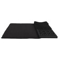 Airy Dish Drying Mat with Folding Rack, black