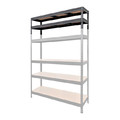 GoodHome Metal Extension for Metal Shelving Units 46 x 166 x 60 cm, 2 shelves, 300 kg