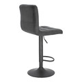 Bar Stool with Backrest Dafne VIC, black